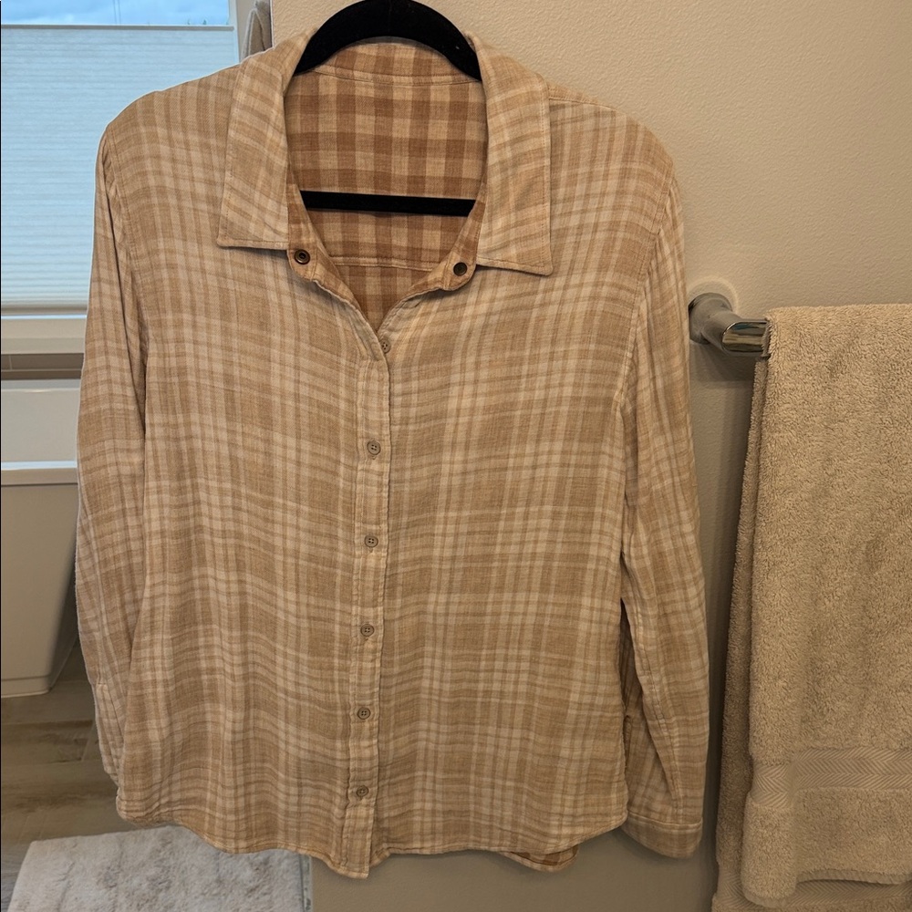 Faherty Reversible Plaid Button-Up Shirt